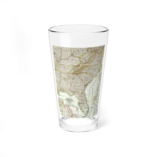 USA - Southeastern (1958) (Map) Pint Glass 16oz 16oz - Go Mug Yourself
