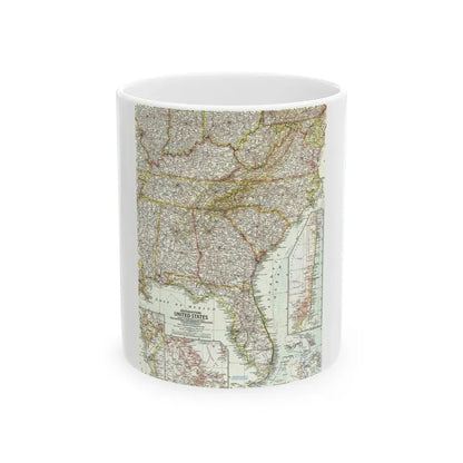 USA - Southeastern (1958) (Map) White Coffee Mug 11oz - Go Mug Yourself
