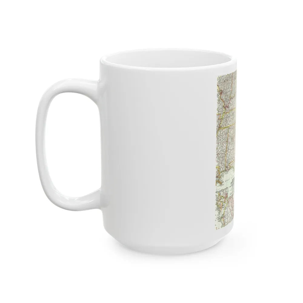 USA - Southeastern (1958) (Map) White Coffee Mug-Go Mug Yourself