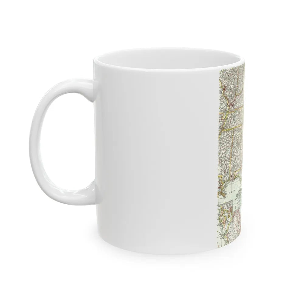 USA - Southeastern (1958) (Map) White Coffee Mug-Go Mug Yourself