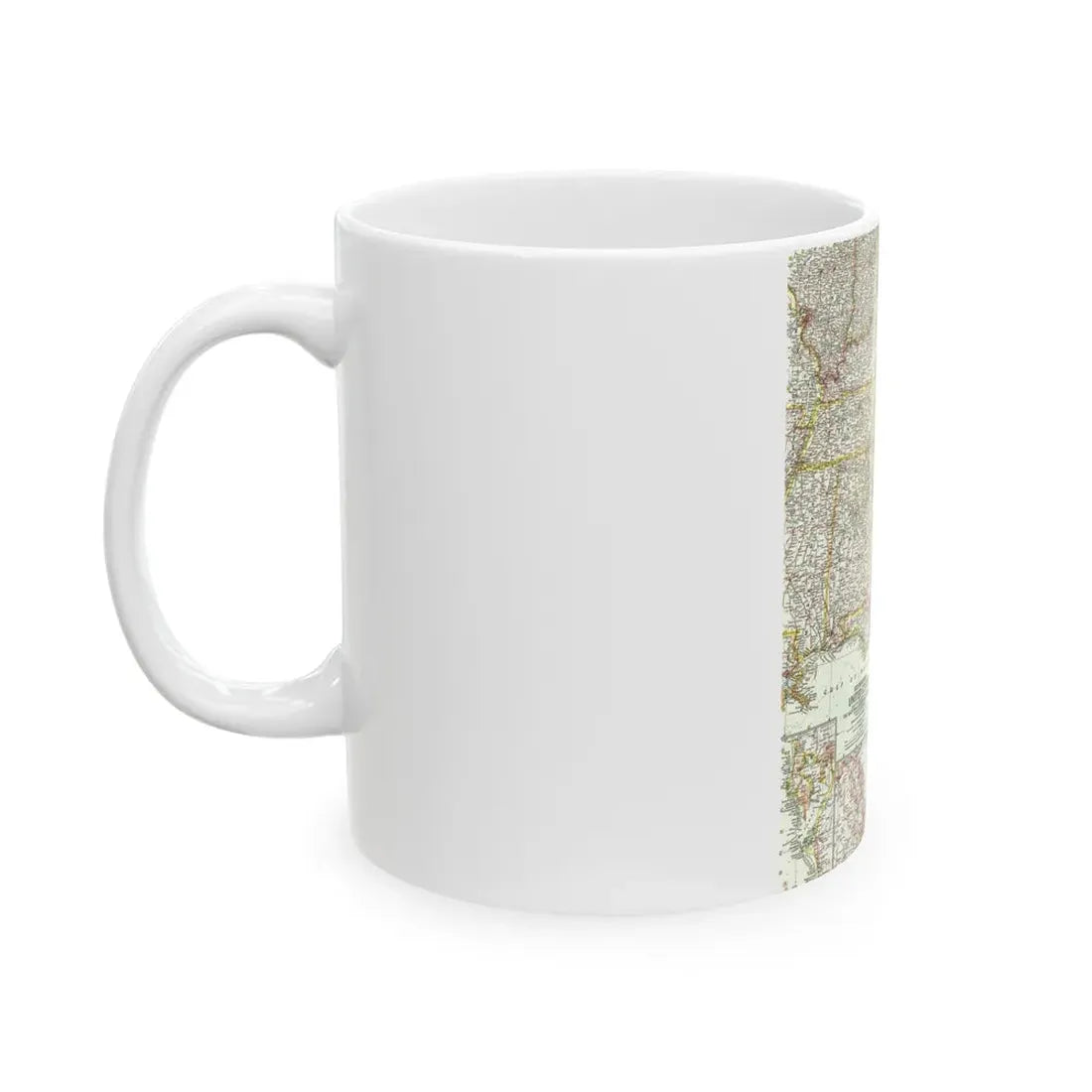 USA - Southeastern (1958) (Map) White Coffee Mug - Go Mug Yourself