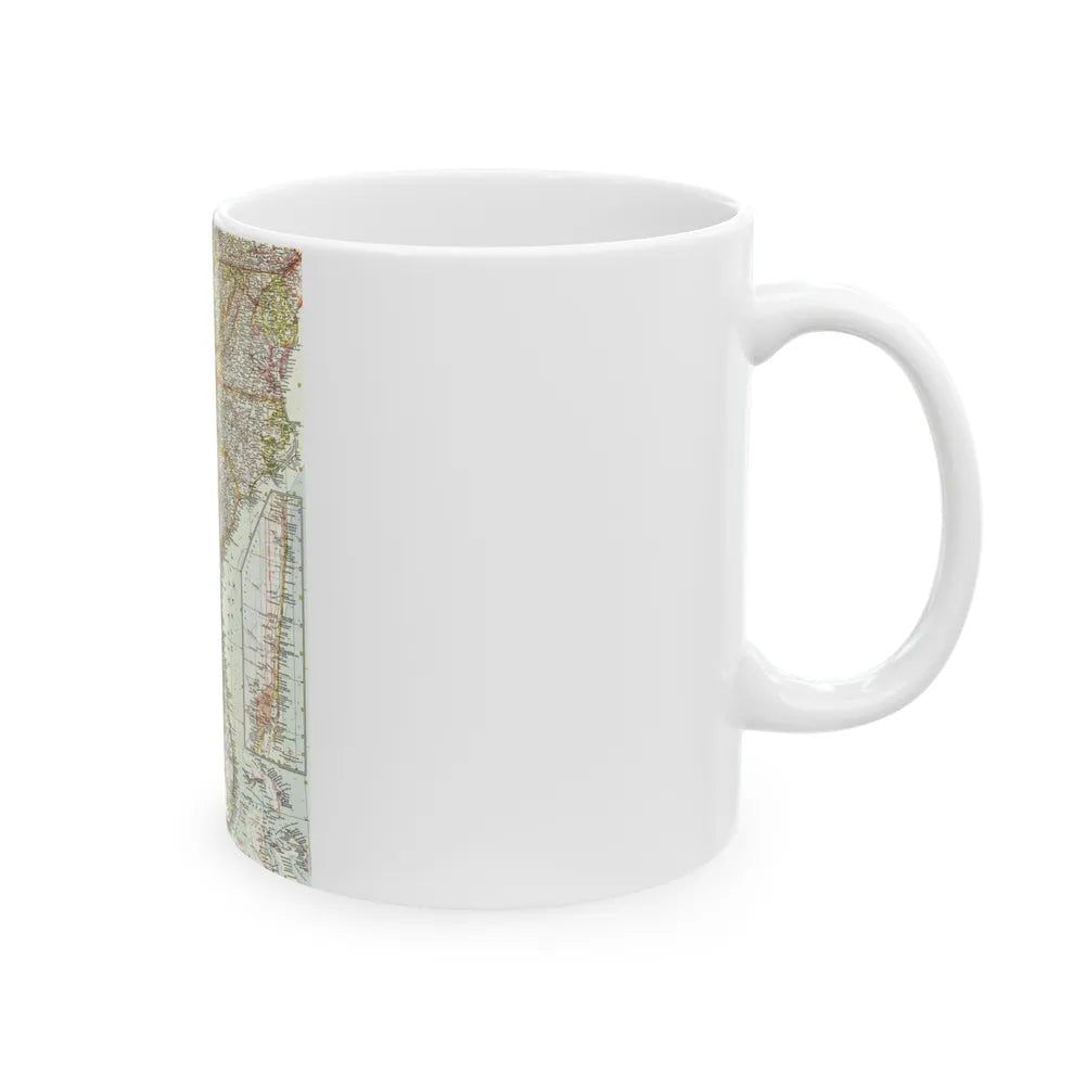 USA - Southeastern (1958) (Map) White Coffee Mug-Go Mug Yourself