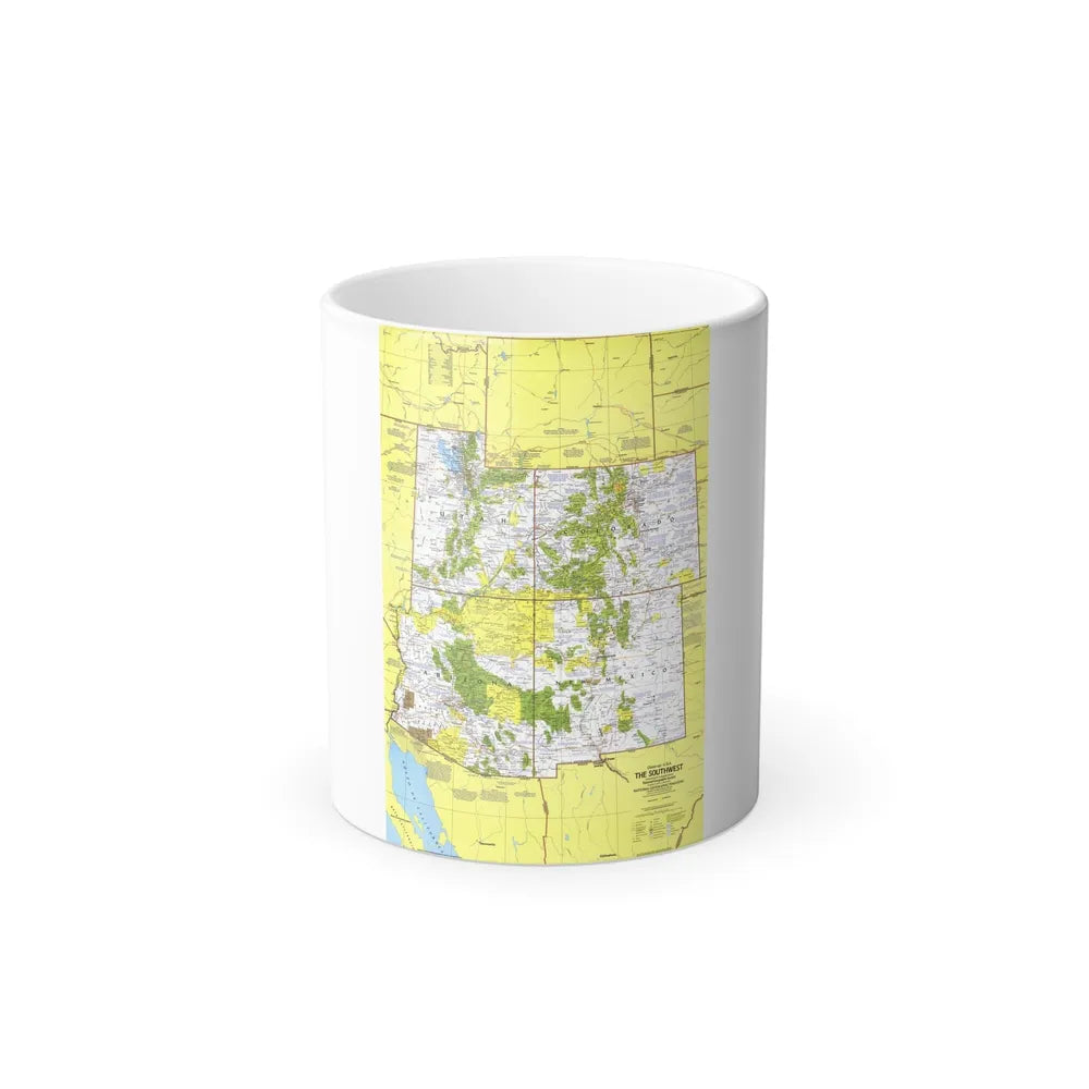 USA - Southwest 1 (1977) (Map) Color Changing Mug 11oz-11oz-Go Mug Yourself