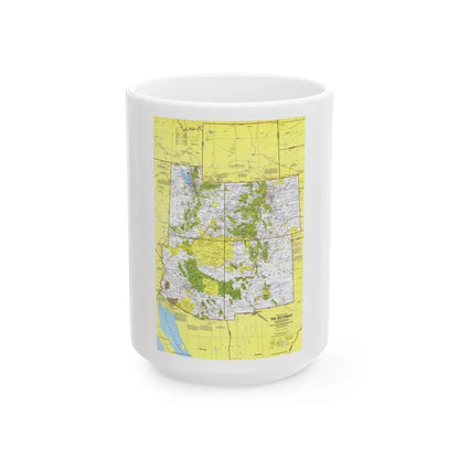 USA - Southwest 1 (1977) (Map) White Coffee Mug 15oz - Go Mug Yourself