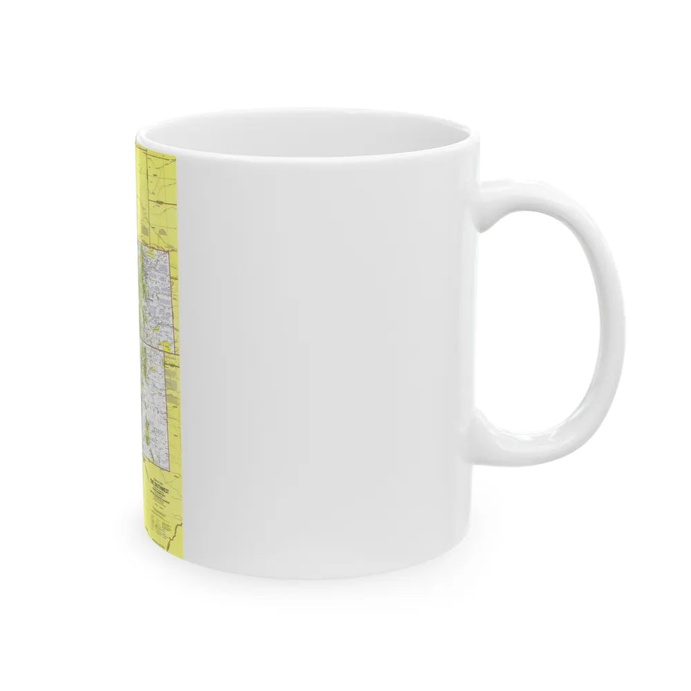 USA - Southwest 1 (1977) (Map) White Coffee Mug-Go Mug Yourself