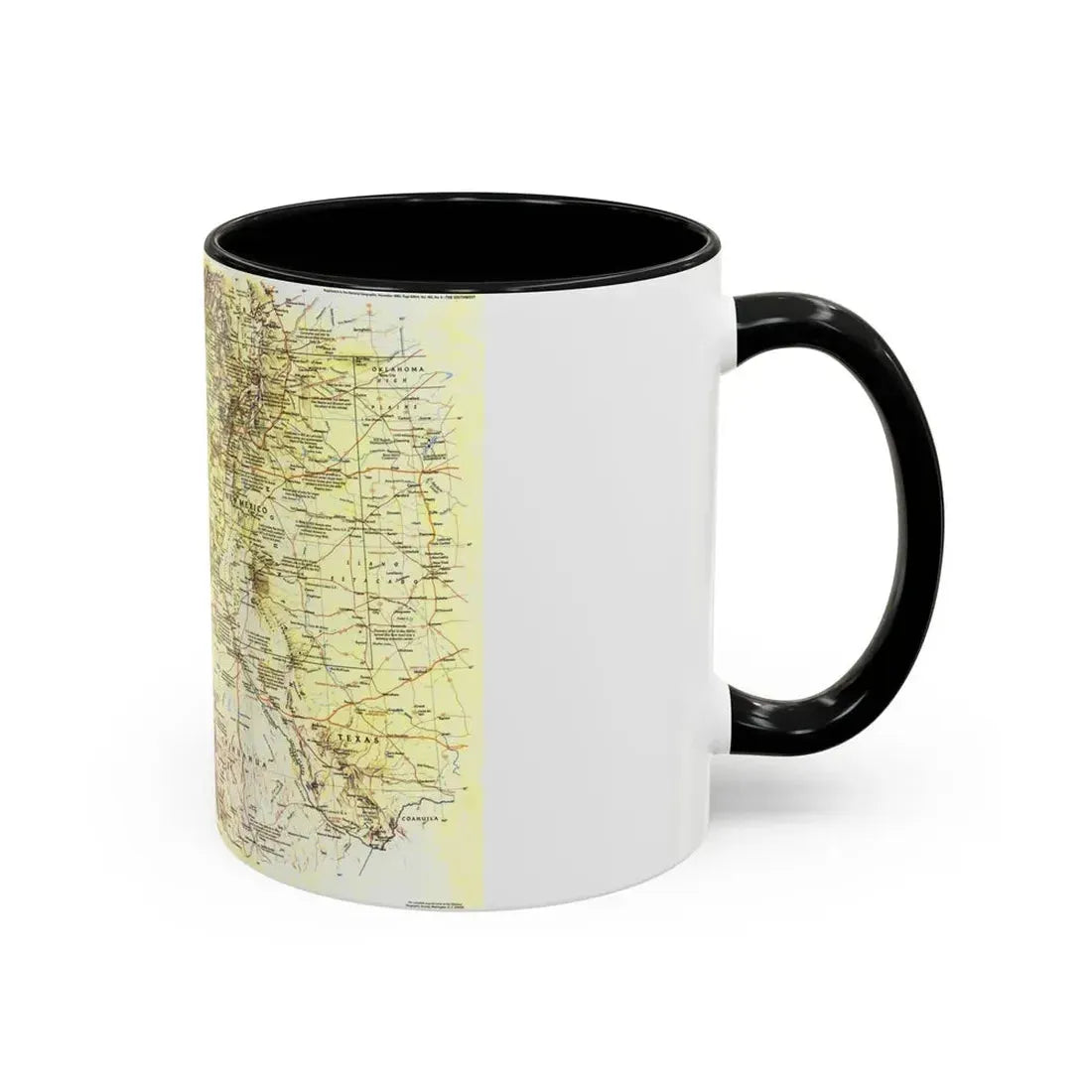 USA - Southwest 1 (1982) (Map) Accent Coffee Mug - Go Mug Yourself