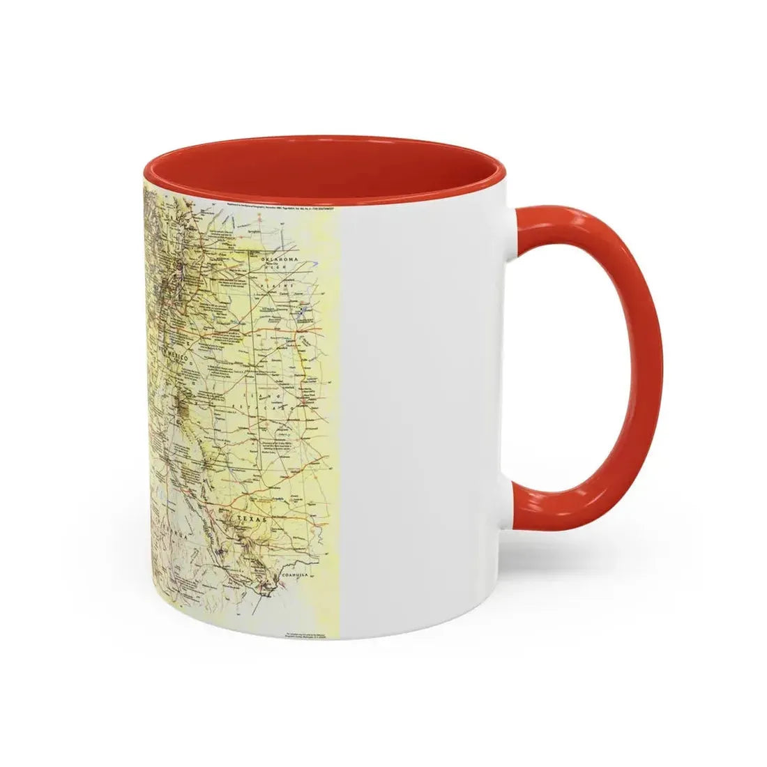 USA - Southwest 1 (1982) (Map) Accent Coffee Mug - Go Mug Yourself