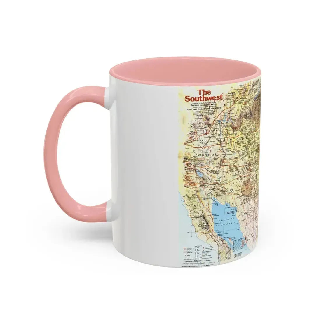 USA - Southwest 1 (1982) (Map) Accent Coffee Mug - Go Mug Yourself