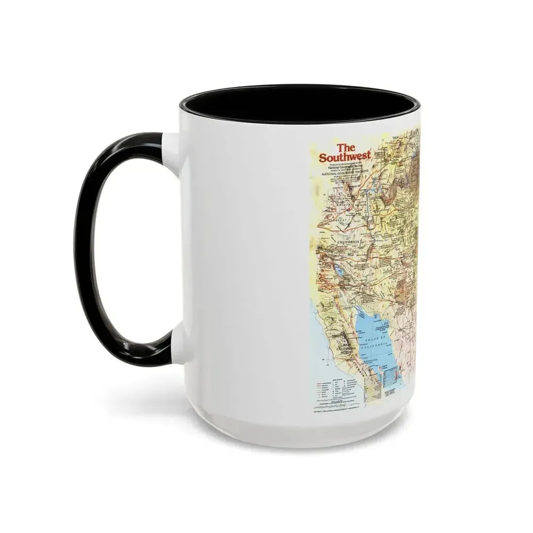 USA - Southwest 1 (1982) (Map) Accent Coffee Mug - Go Mug Yourself