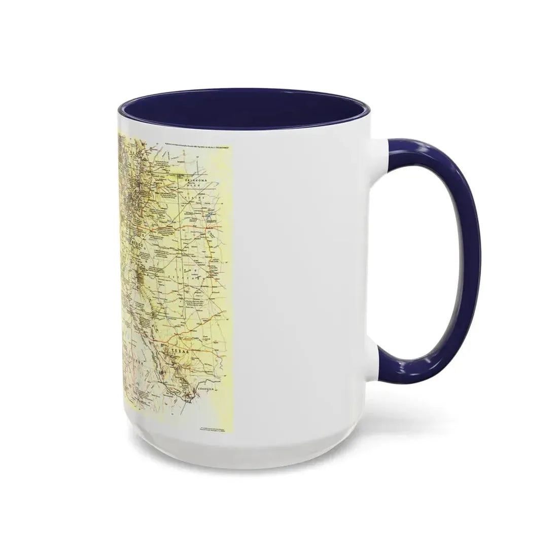 USA - Southwest 1 (1982) (Map) Accent Coffee Mug - Go Mug Yourself