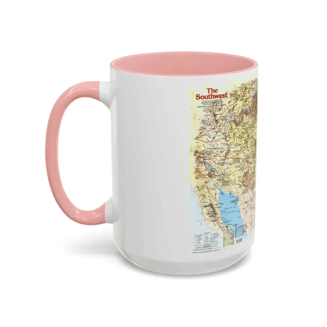 USA - Southwest 1 (1982) (Map) Accent Coffee Mug - Go Mug Yourself