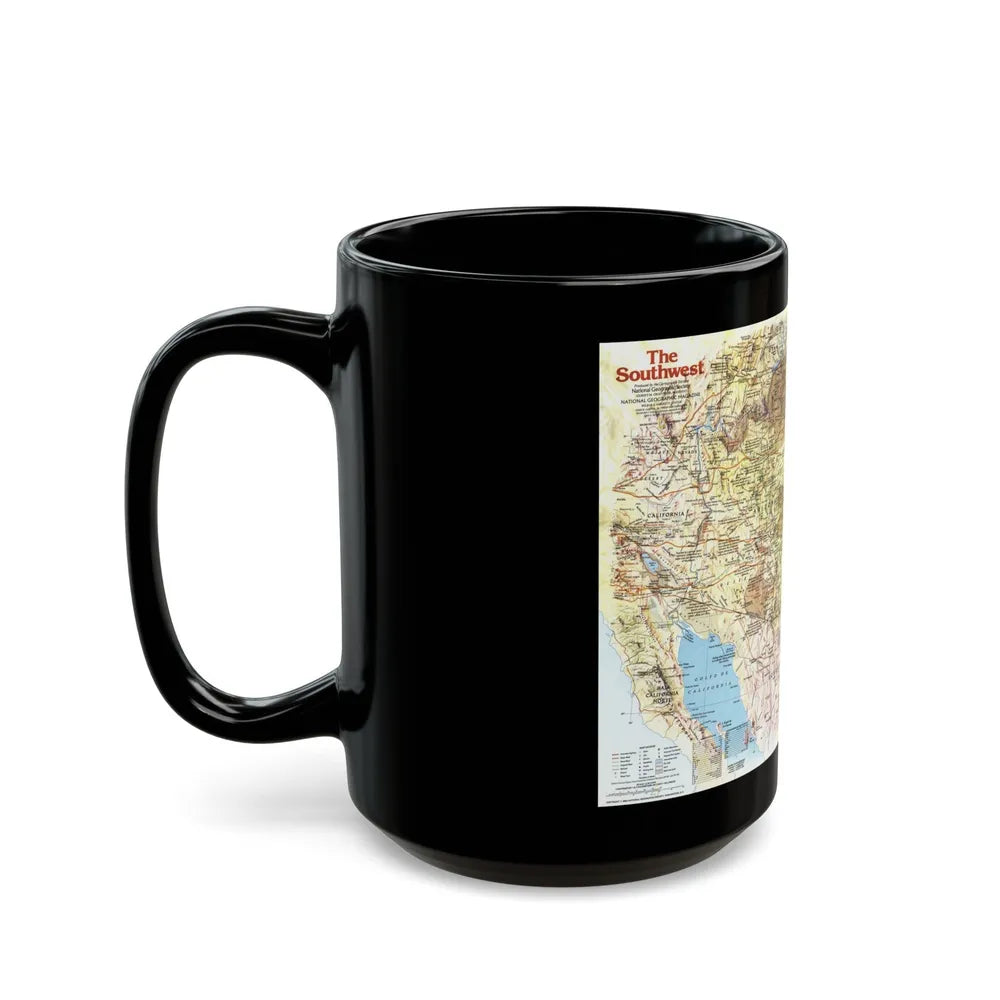 USA - Southwest 1 (1982) (Map) Black Coffee Mug-Go Mug Yourself