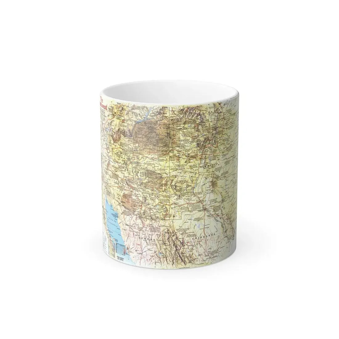 USA - Southwest 1 (1982) (Map) Color Changing Mug 11oz Default Title 11oz - Go Mug Yourself