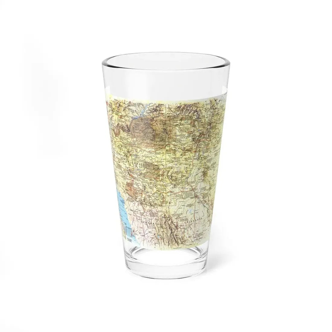 USA - Southwest 1 (1982) (Map) Pint Glass 16oz 16oz - Go Mug Yourself