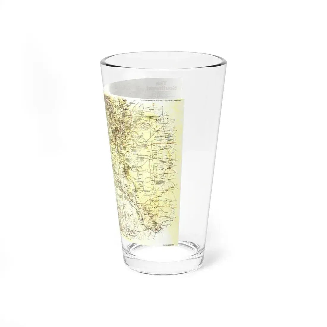 USA - Southwest 1 (1982) (Map) Pint Glass 16oz - Go Mug Yourself