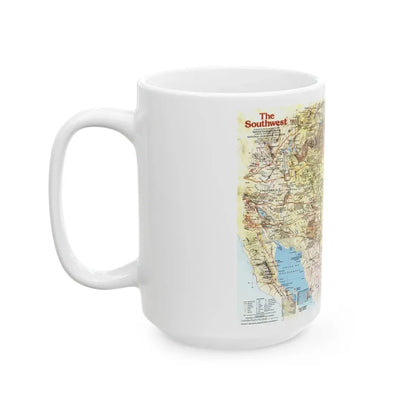 USA - Southwest 1 (1982) (Map) White Coffee Mug - Go Mug Yourself