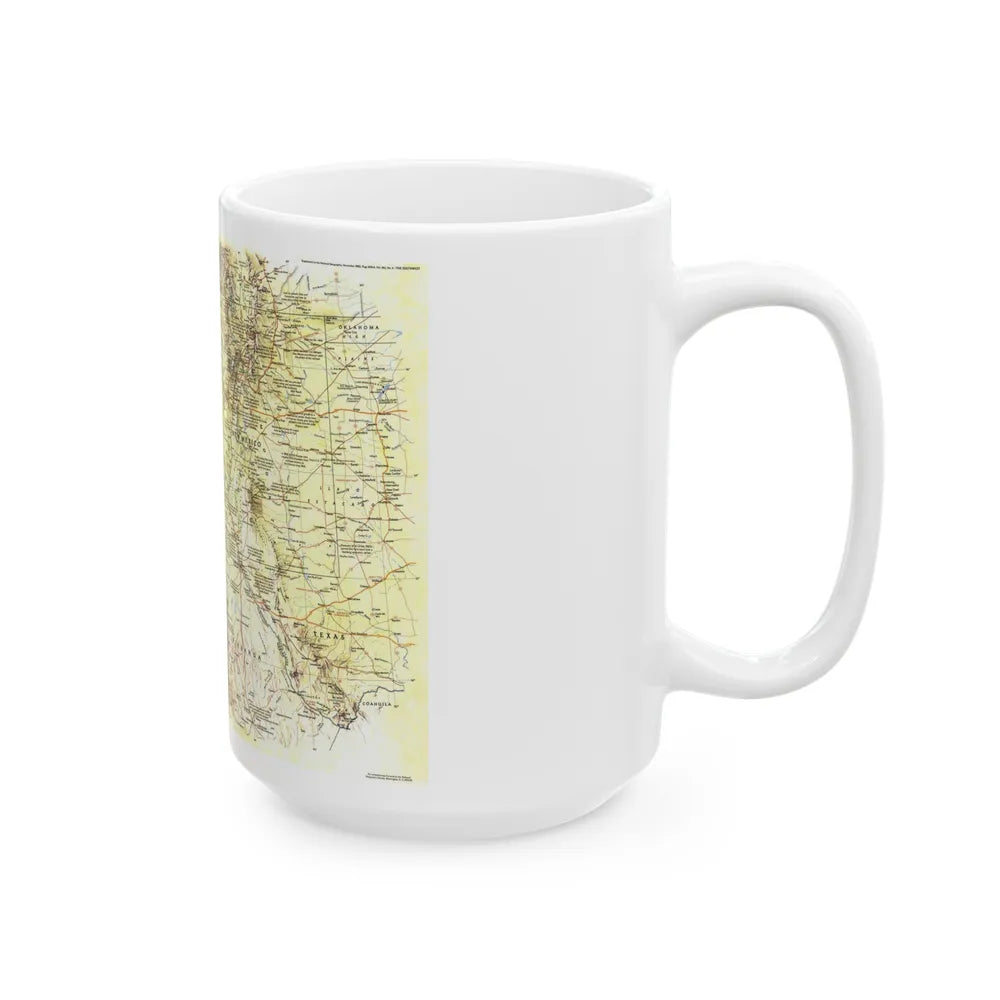 USA - Southwest 1 (1982) (Map) White Coffee Mug-Go Mug Yourself