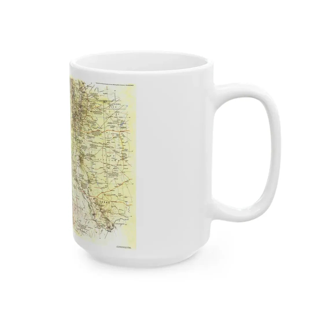 USA - Southwest 1 (1982) (Map) White Coffee Mug - Go Mug Yourself