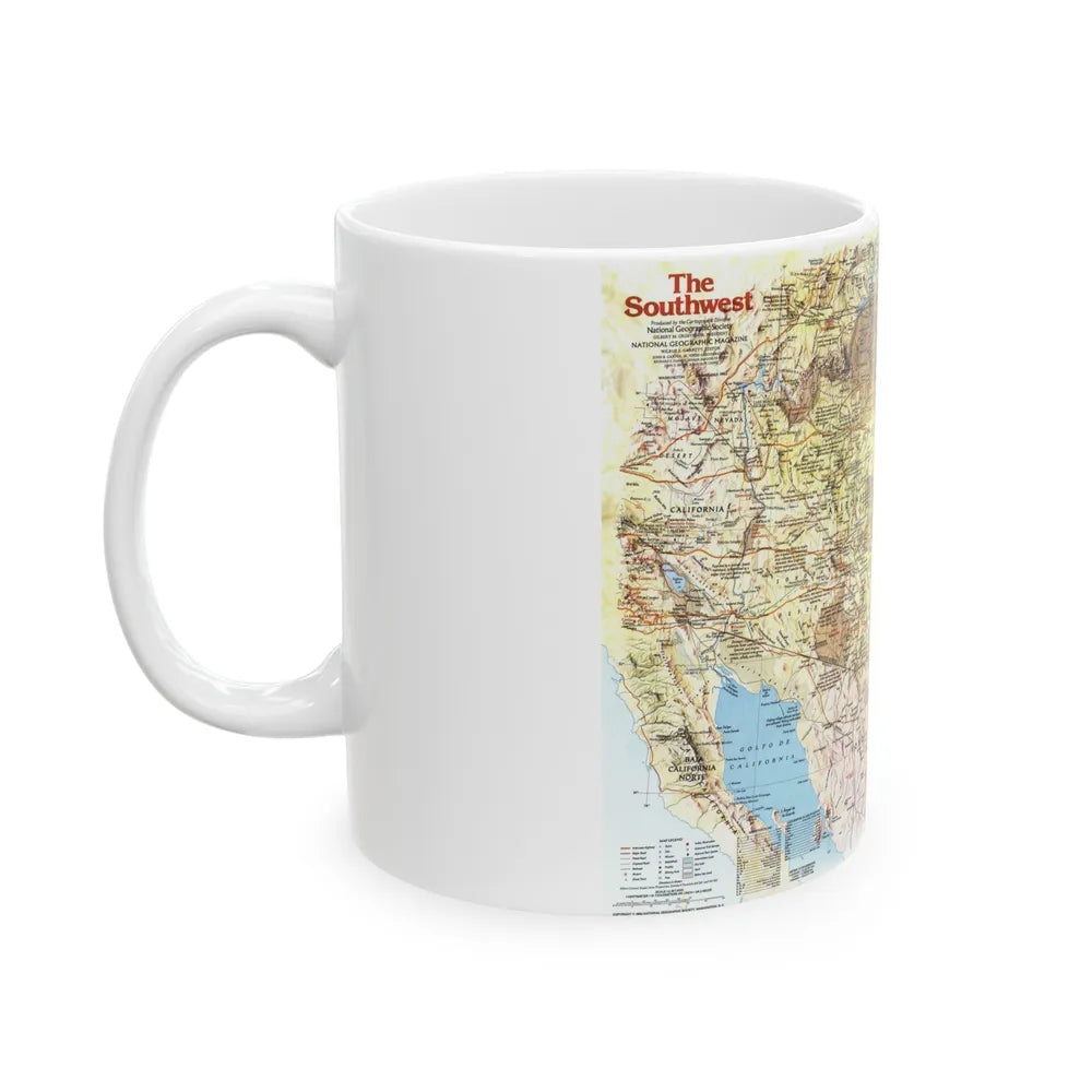 USA - Southwest 1 (1982) (Map) White Coffee Mug-Go Mug Yourself