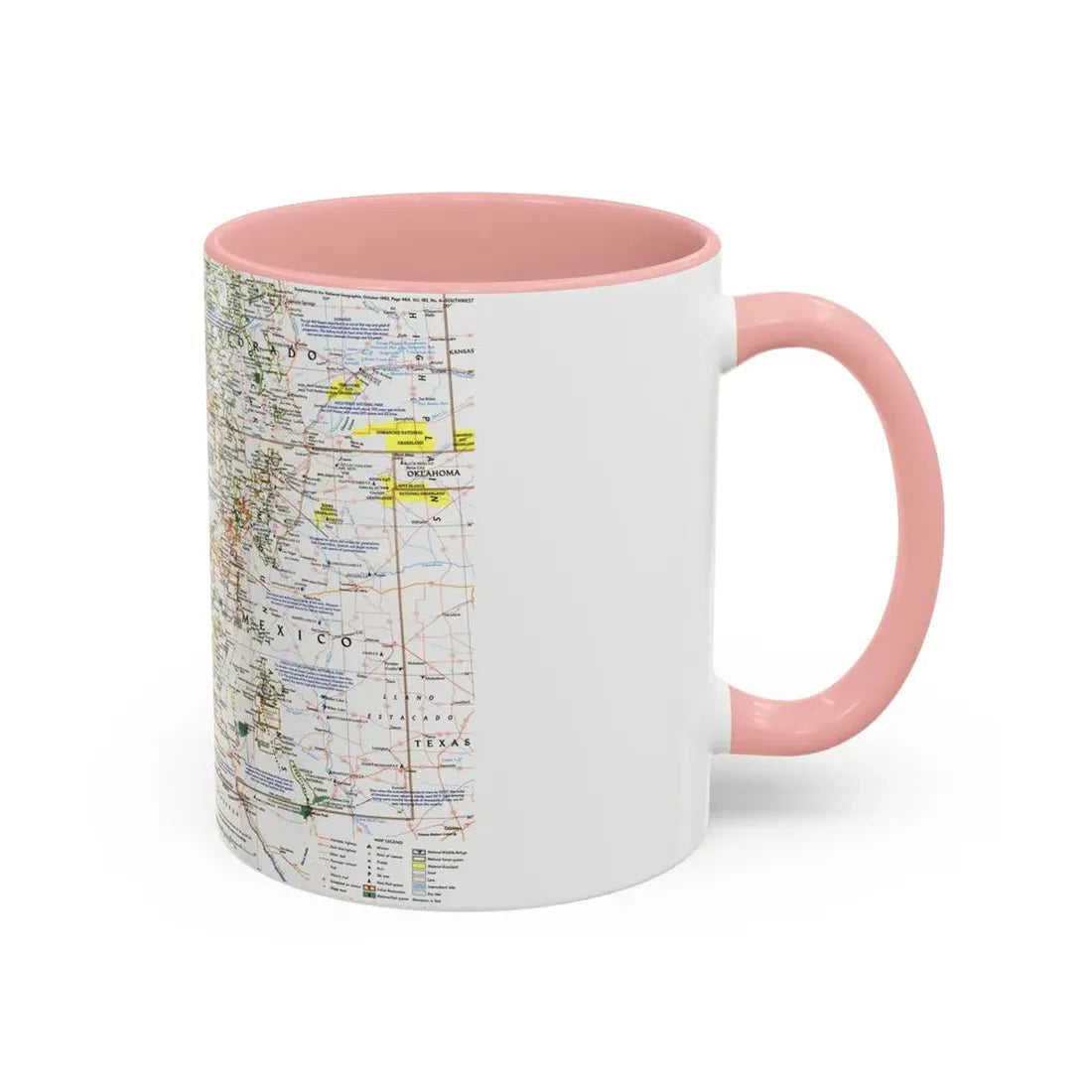 USA - Southwest (1992) (Map) Accent Coffee Mug - Go Mug Yourself