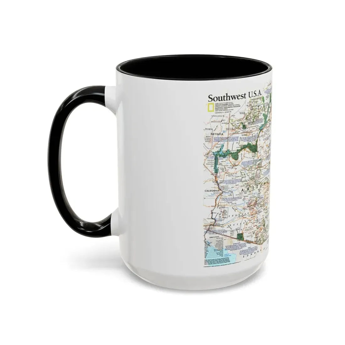 USA - Southwest (1992) (Map) Accent Coffee Mug - Go Mug Yourself