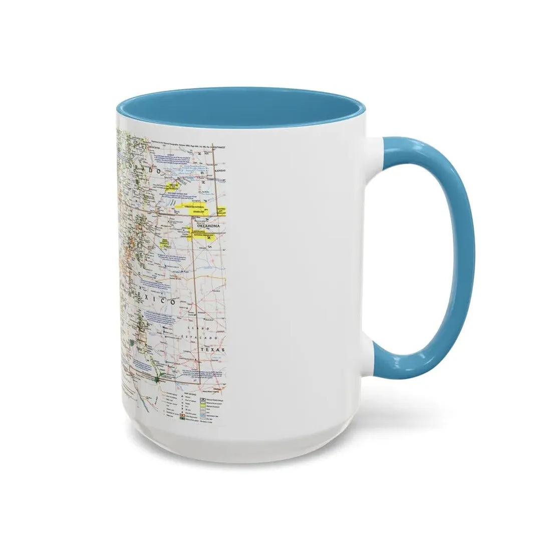 USA - Southwest (1992) (Map) Accent Coffee Mug - Go Mug Yourself