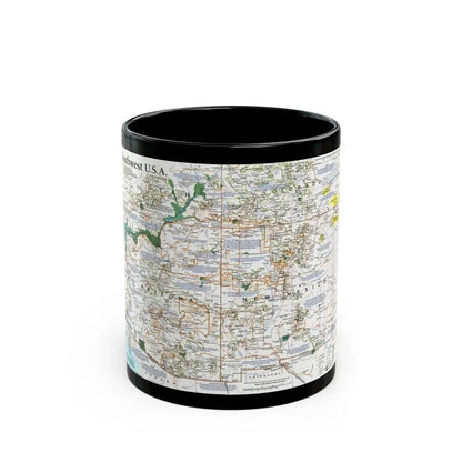 USA - Southwest (1992) (Map) Black Coffee Mug 11oz - Go Mug Yourself