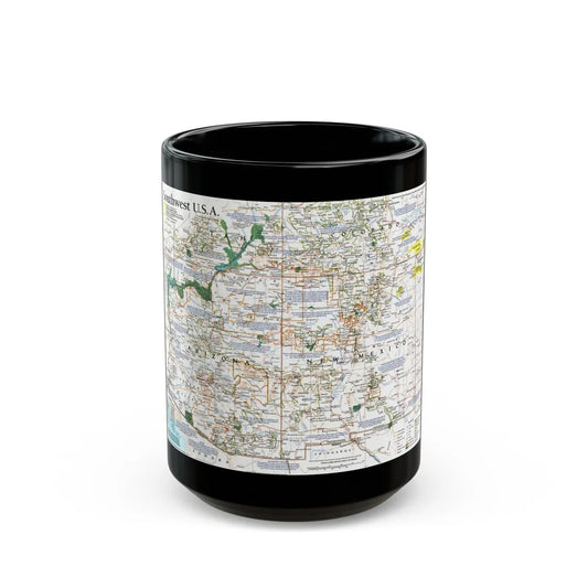 USA - Southwest (1992) (Map) Black Coffee Mug-15oz-Go Mug Yourself