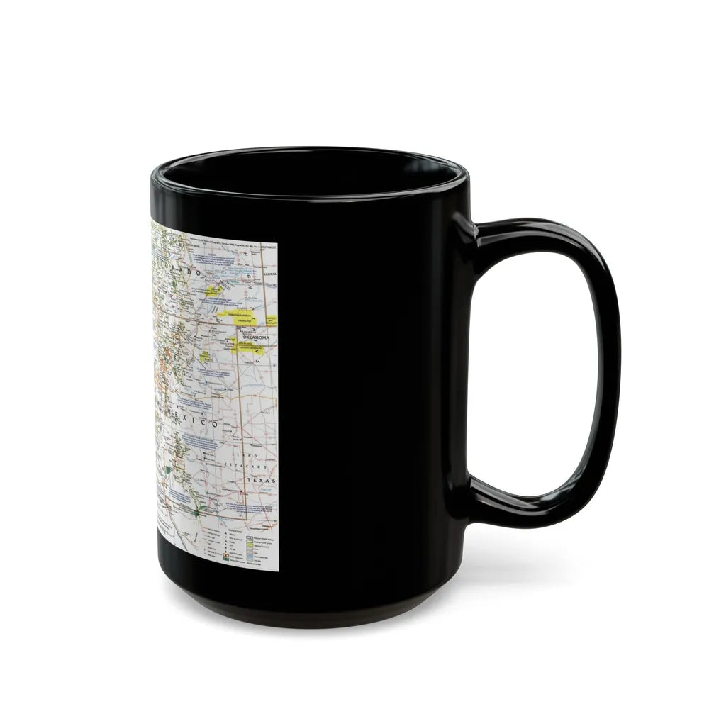 USA - Southwest (1992) (Map) Black Coffee Mug-Go Mug Yourself