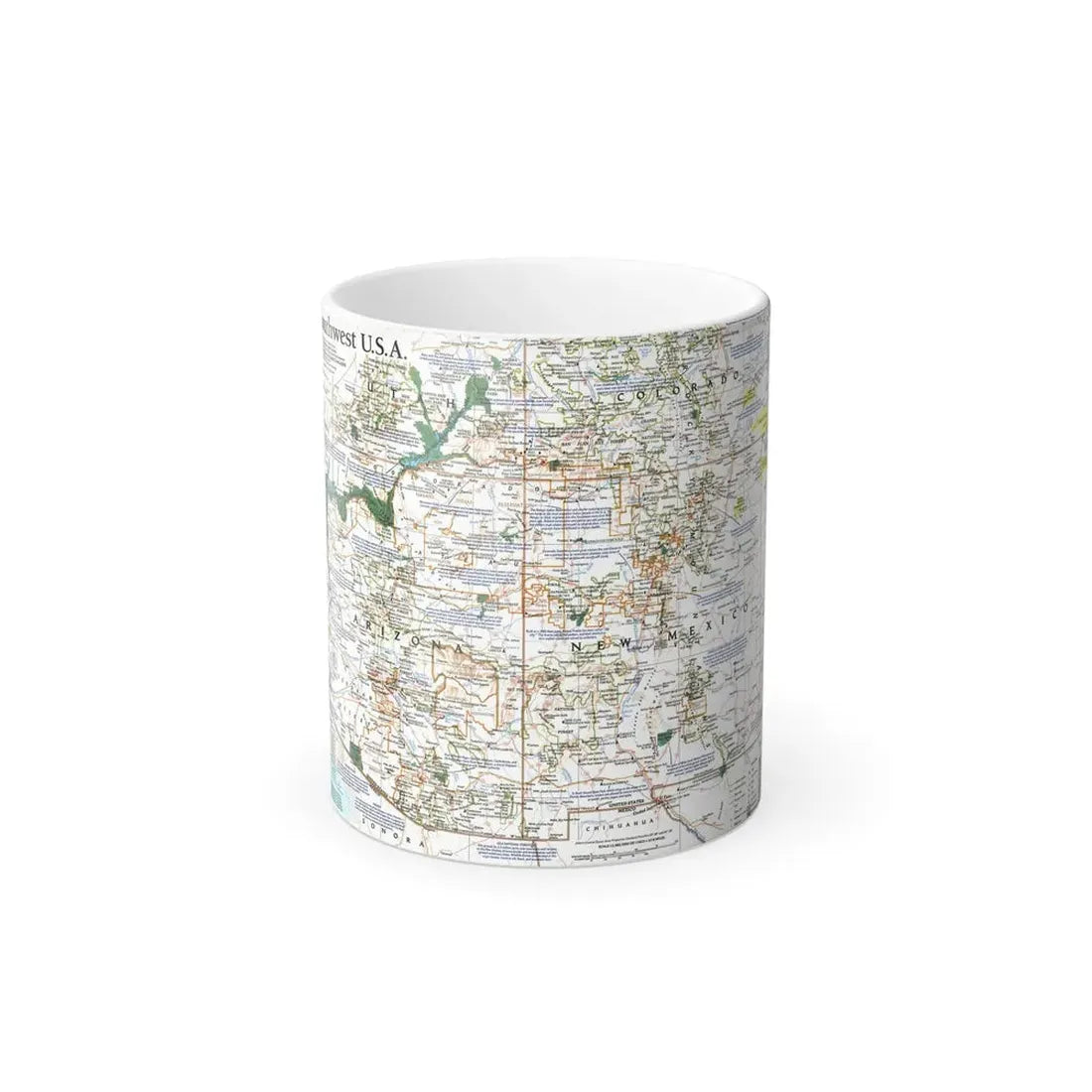 USA - Southwest (1992) (Map) Color Changing Mug 11oz Default Title 11oz - Go Mug Yourself