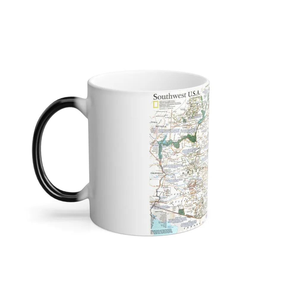 USA - Southwest (1992) (Map) Color Changing Mug 11oz-Go Mug Yourself