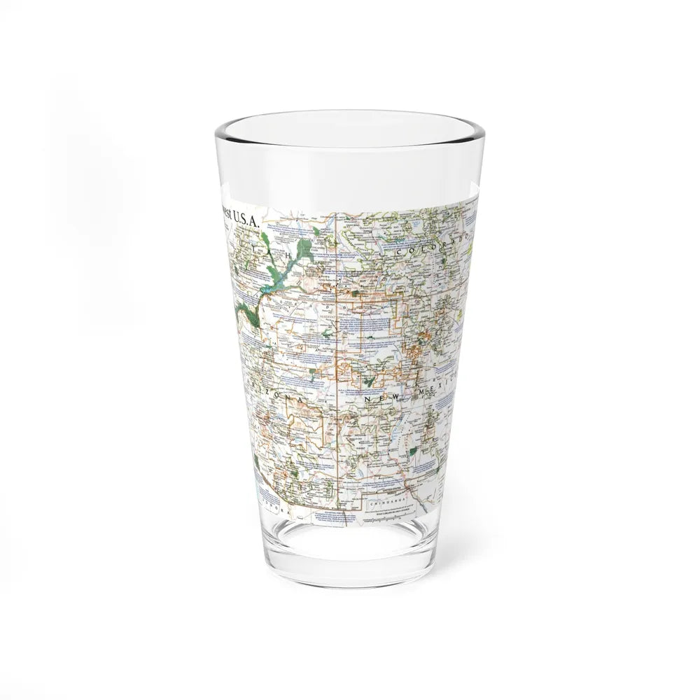 USA - Southwest (1992) (Map) Pint Glass 16oz-16oz-Go Mug Yourself