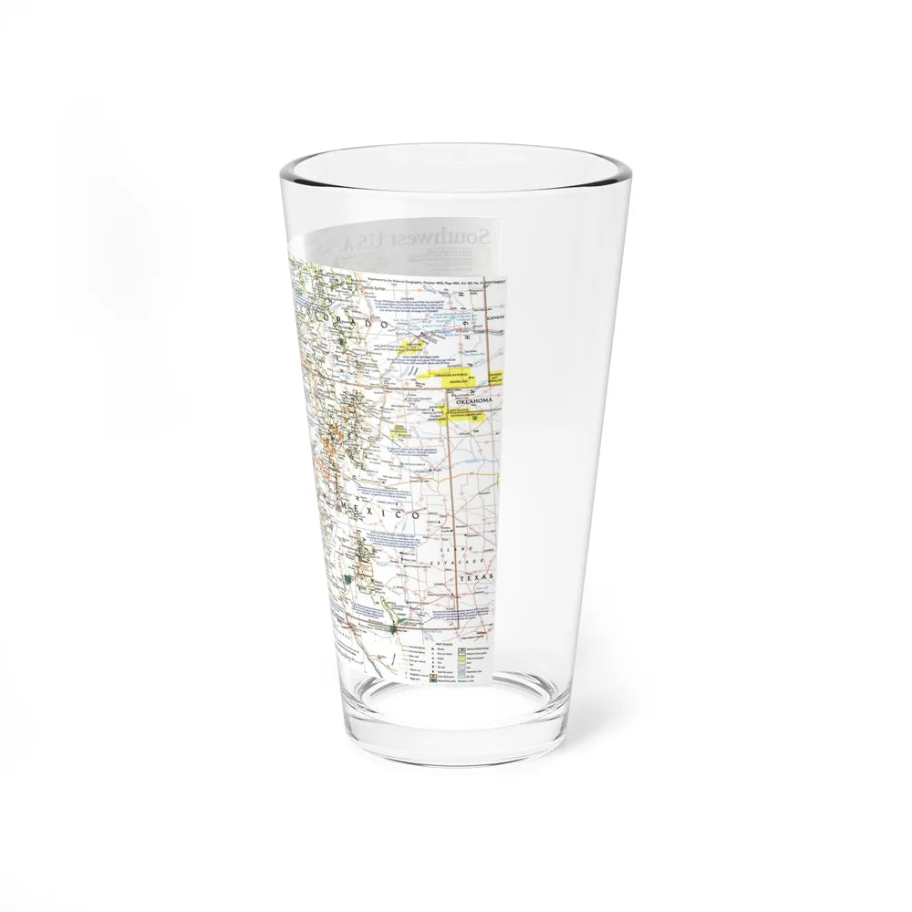 USA - Southwest (1992) (Map) Pint Glass 16oz-Go Mug Yourself