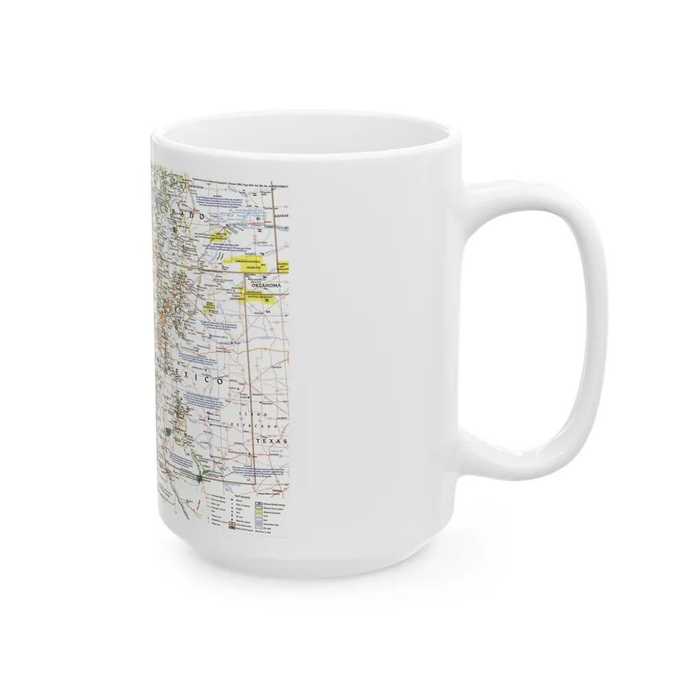 USA - Southwest (1992) (Map) White Coffee Mug-Go Mug Yourself