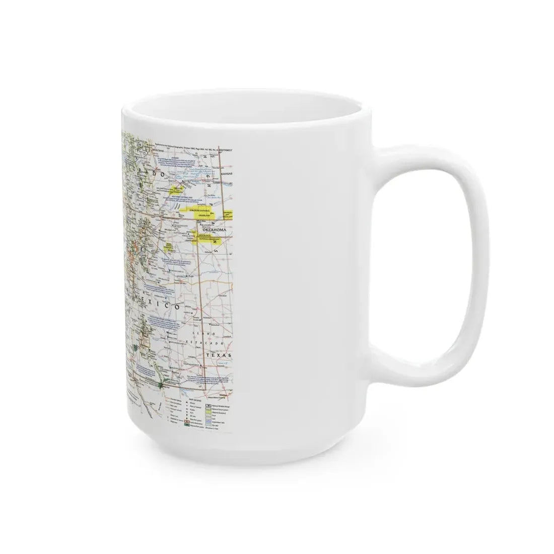 USA - Southwest (1992) (Map) White Coffee Mug - Go Mug Yourself