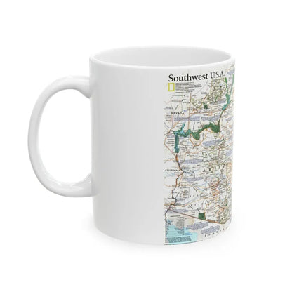 USA - Southwest (1992) (Map) White Coffee Mug - Go Mug Yourself