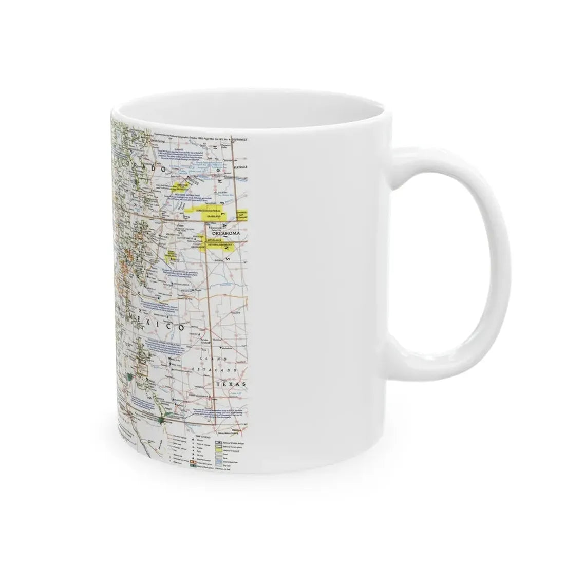 USA - Southwest (1992) (Map) White Coffee Mug - Go Mug Yourself