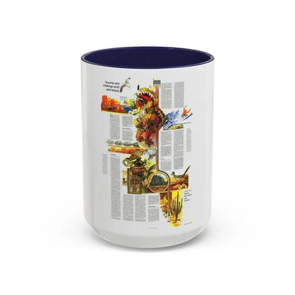 USA - Southwest 2 (1977) (Map) Accent Coffee Mug 15oz Navy - Go Mug Yourself