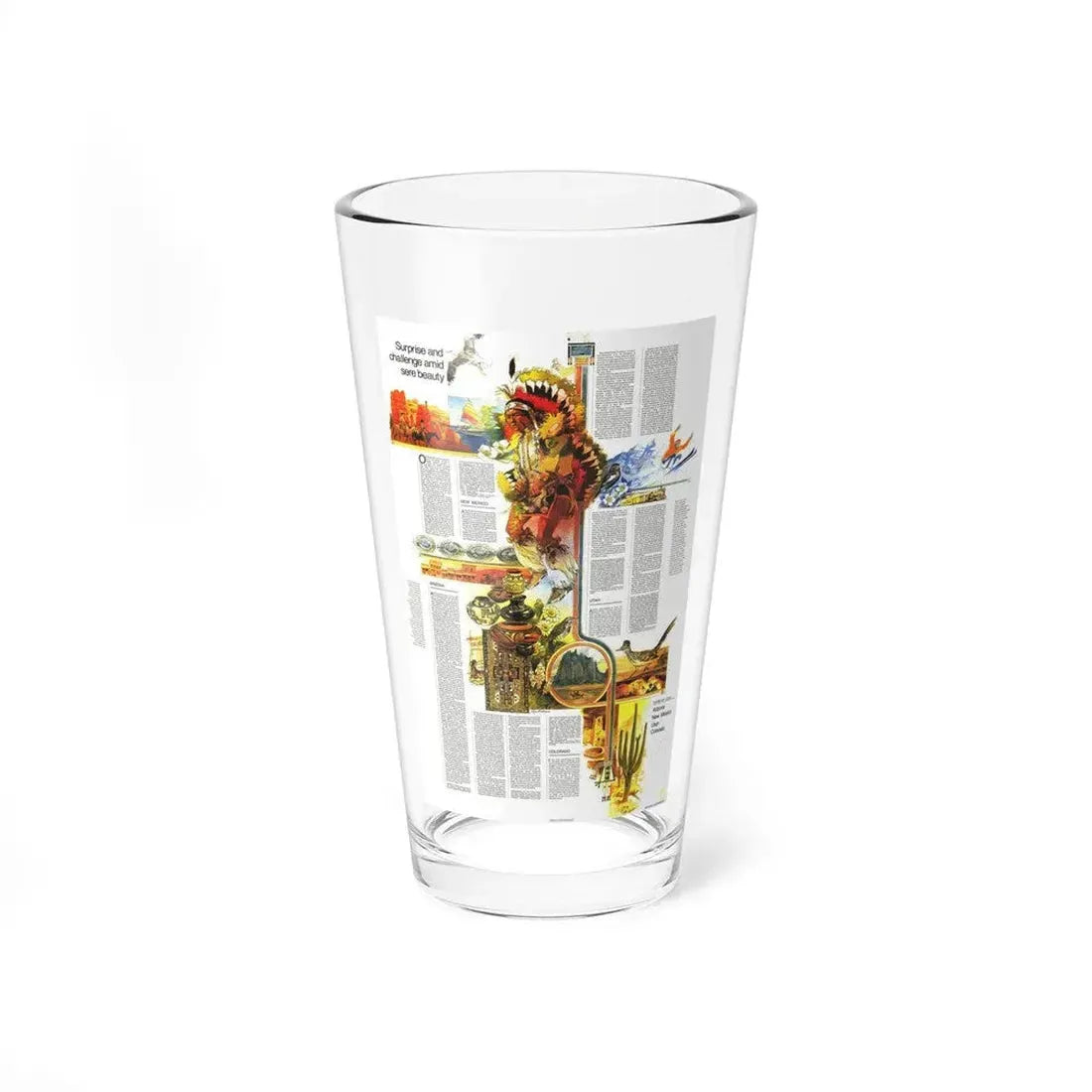 USA - Southwest 2 (1977) (Map) Pint Glass 16oz - Go Mug Yourself