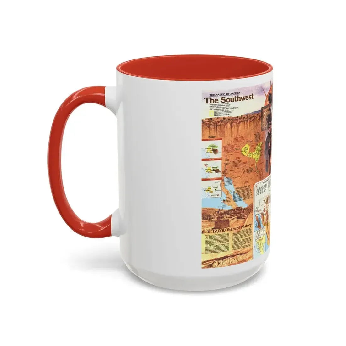 USA - Southwest 2 (1982) (Map) Accent Coffee Mug - Go Mug Yourself