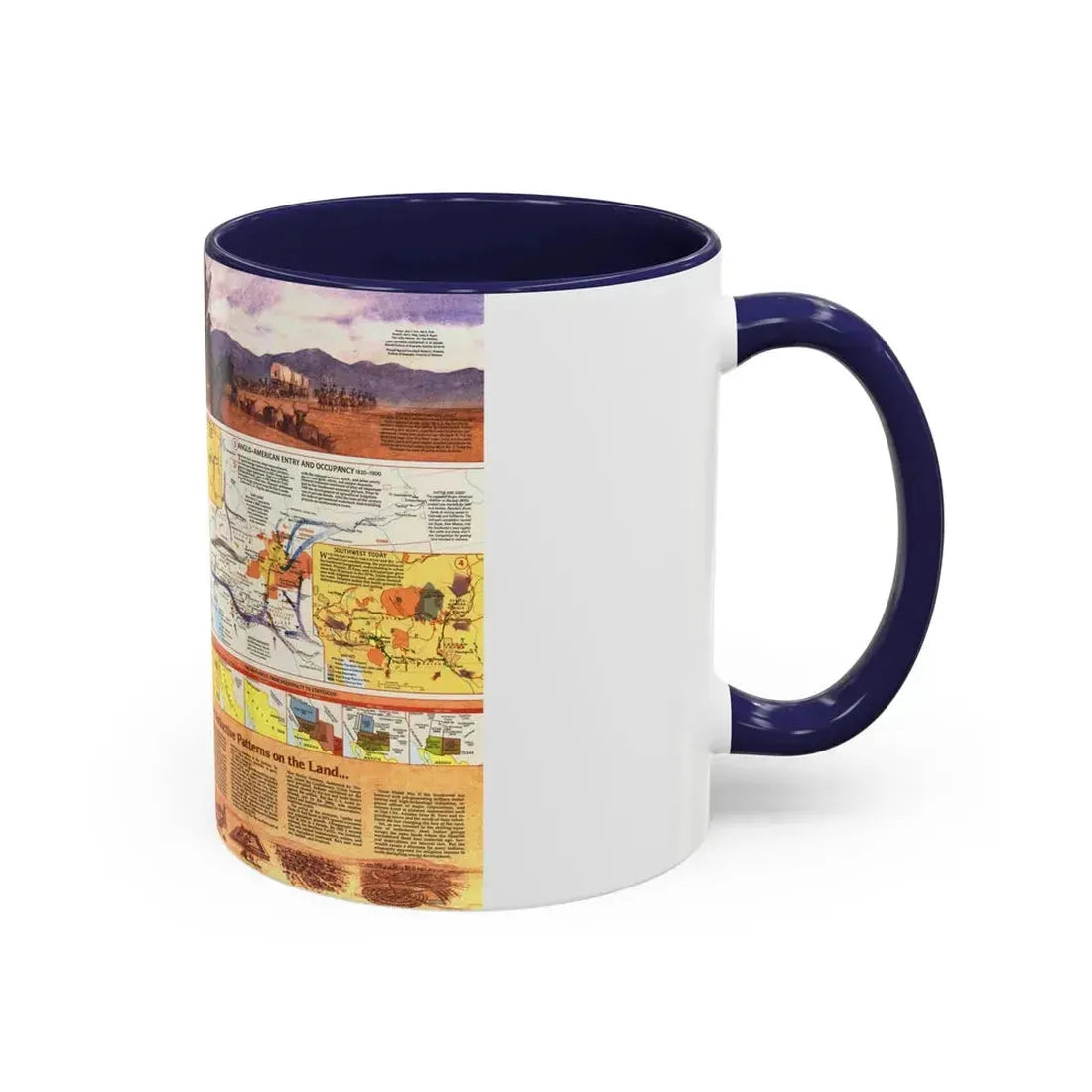 USA - Southwest 2 (1982) (Map) Accent Coffee Mug - Go Mug Yourself