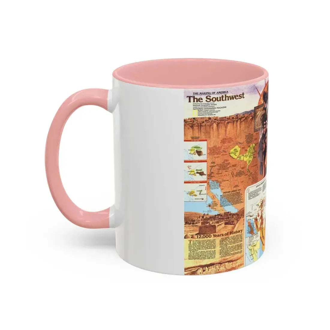USA - Southwest 2 (1982) (Map) Accent Coffee Mug - Go Mug Yourself
