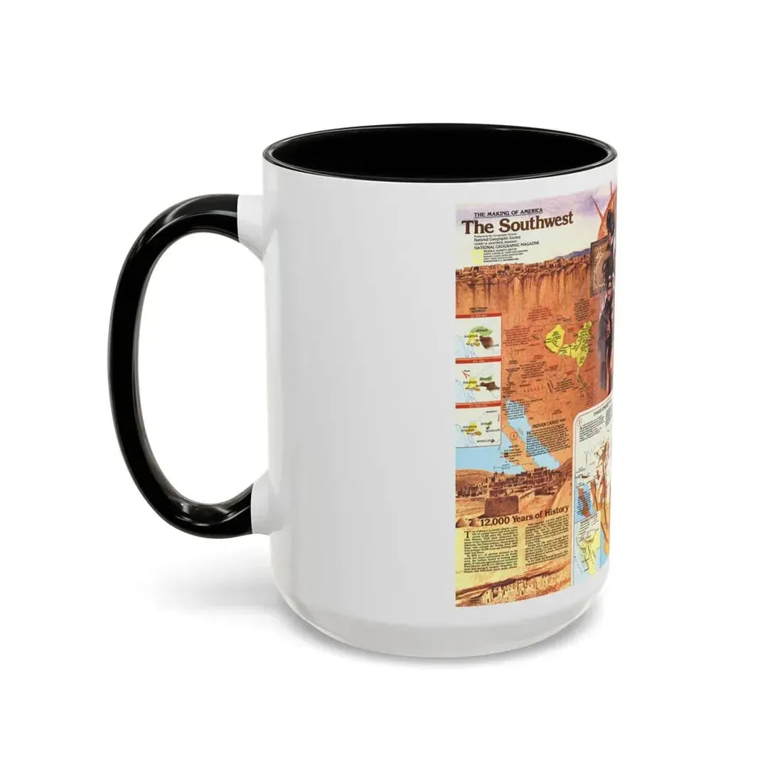 USA - Southwest 2 (1982) (Map) Accent Coffee Mug - Go Mug Yourself