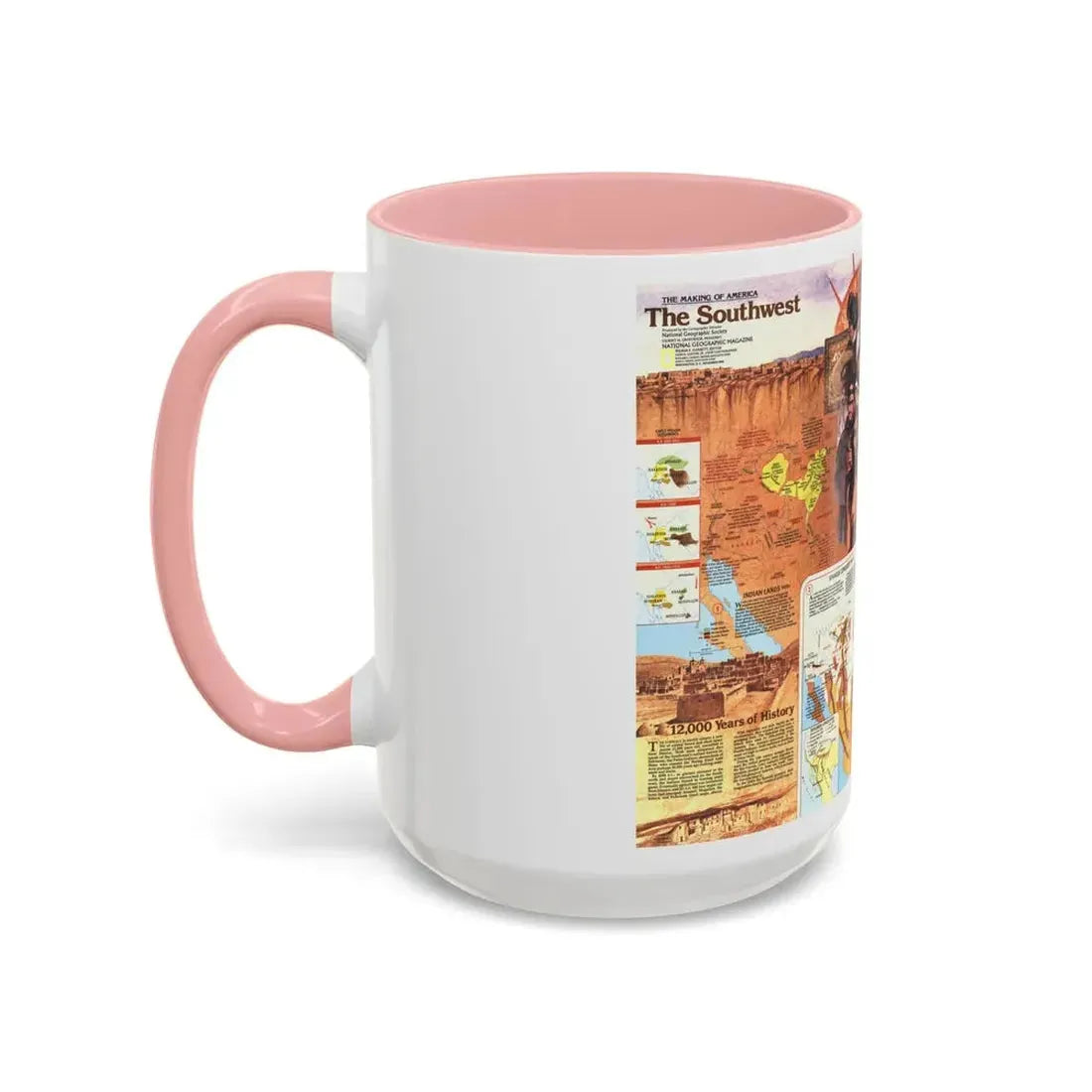 USA - Southwest 2 (1982) (Map) Accent Coffee Mug - Go Mug Yourself
