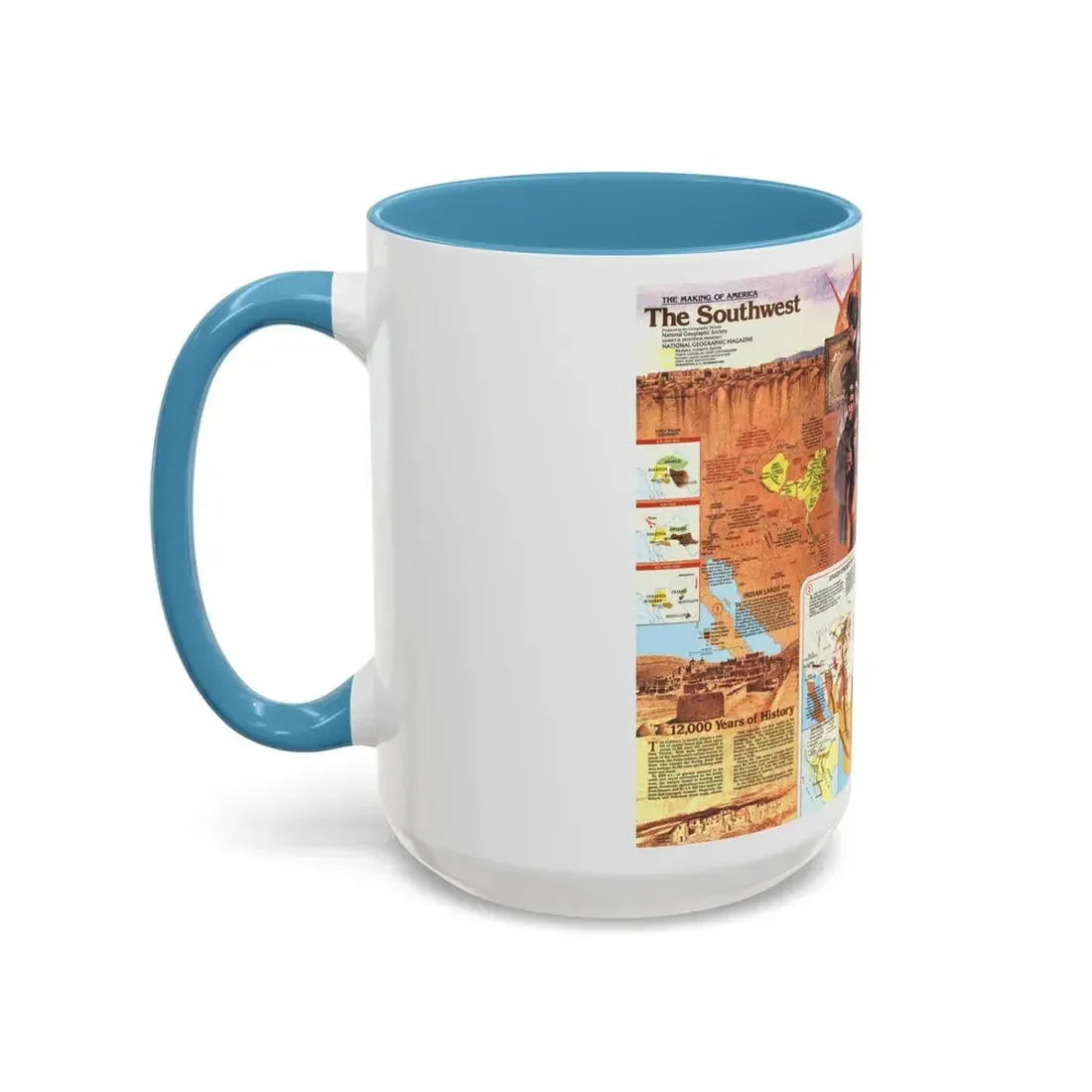 USA - Southwest 2 (1982) (Map) Accent Coffee Mug - Go Mug Yourself