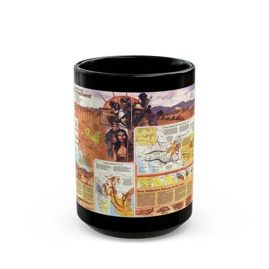 USA - Southwest 2 (1982) (Map) Black Coffee Mug-15oz-Go Mug Yourself