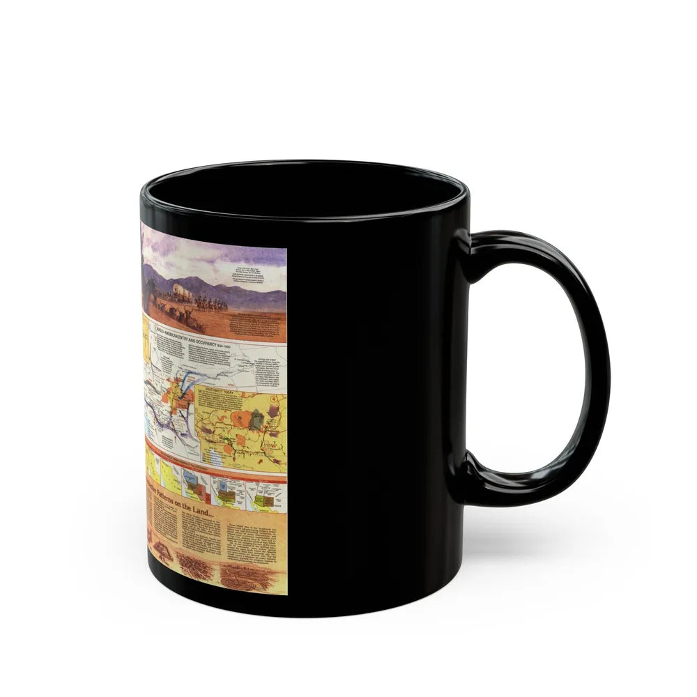 USA - Southwest 2 (1982) (Map) Black Coffee Mug-Go Mug Yourself