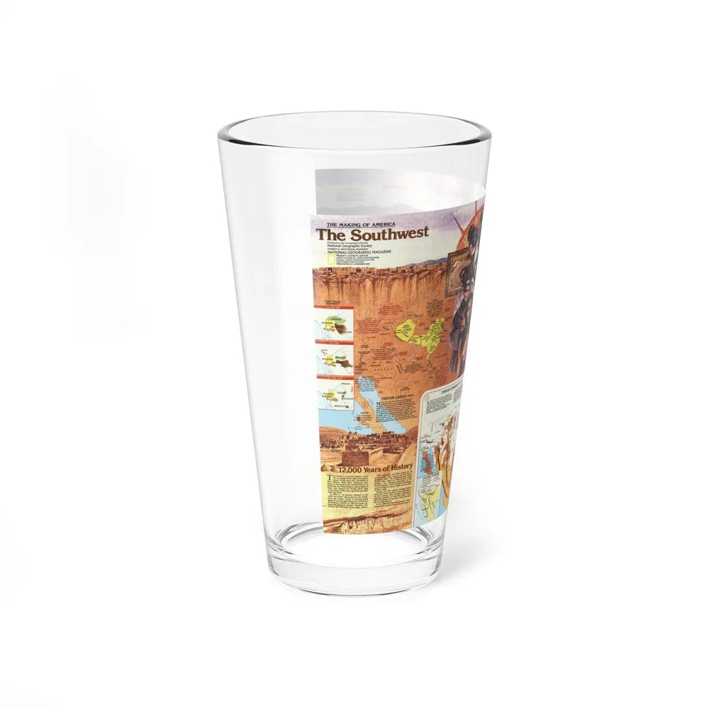 USA - Southwest 2 (1982) (Map) Pint Glass 16oz-Go Mug Yourself