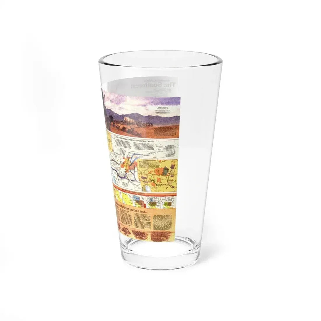 USA - Southwest 2 (1982) (Map) Pint Glass 16oz - Go Mug Yourself