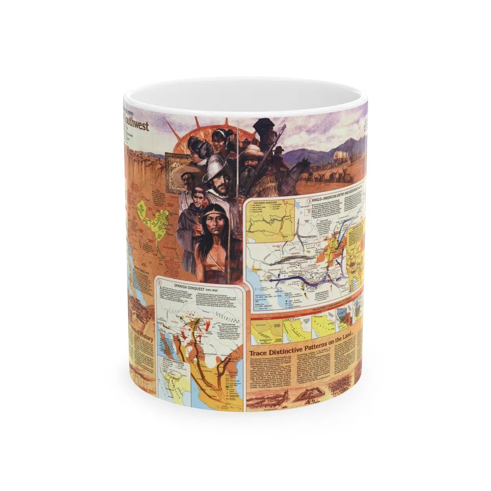 USA - Southwest 2 (1982) (Map) White Coffee Mug-11oz-Go Mug Yourself